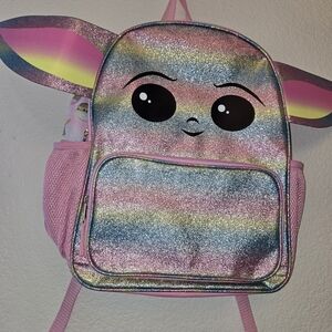 Star Wars sparkle, baby Yoda backpack